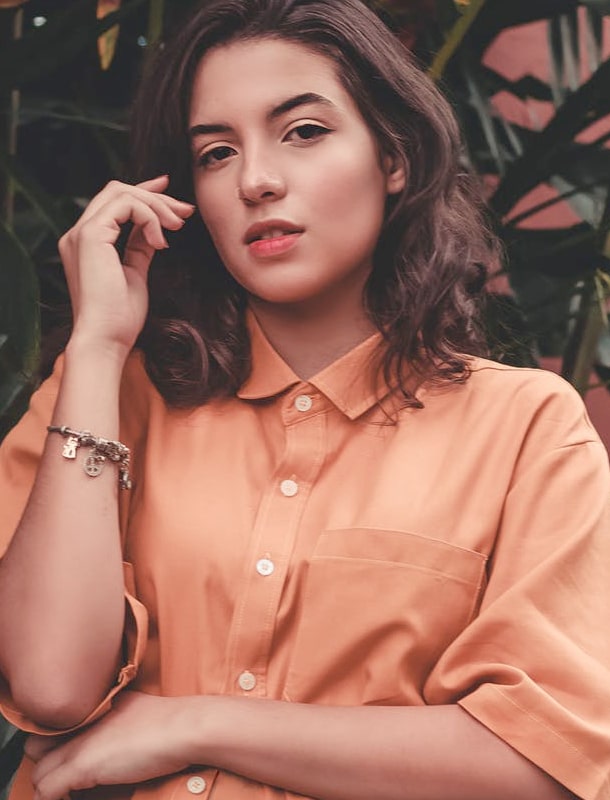Elegant fashion model showcasing the latest trend