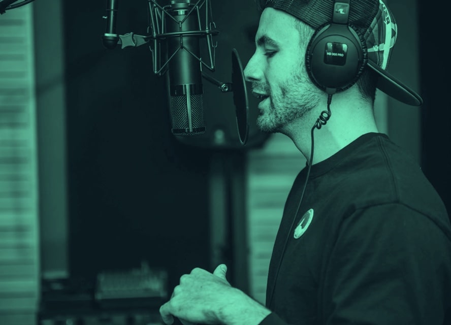 Podcasting equipment and studio setup